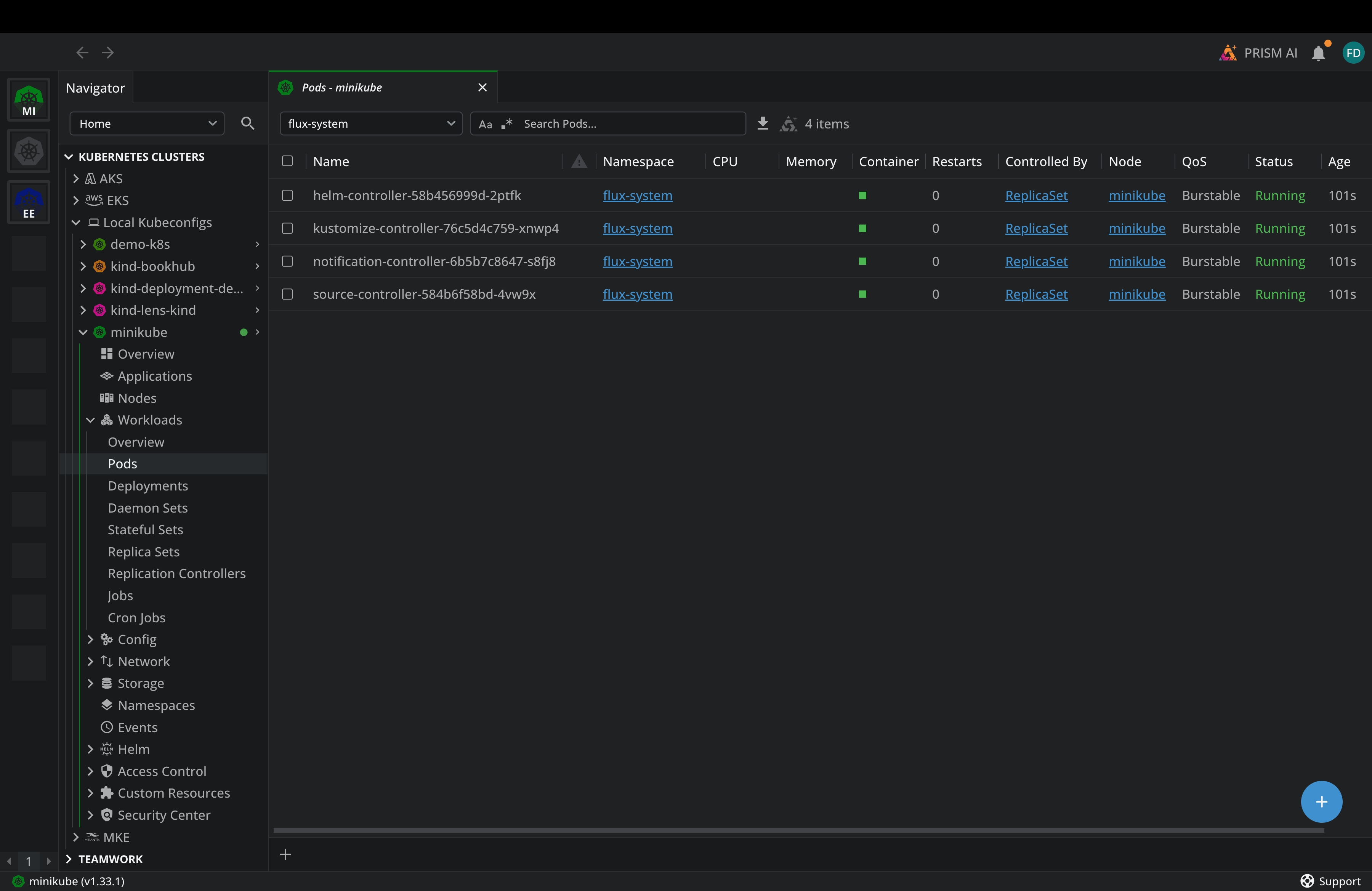Flux Resources in Lens Kubernetes IDE